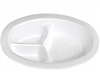 Oval 3 Compartments Dish Plate